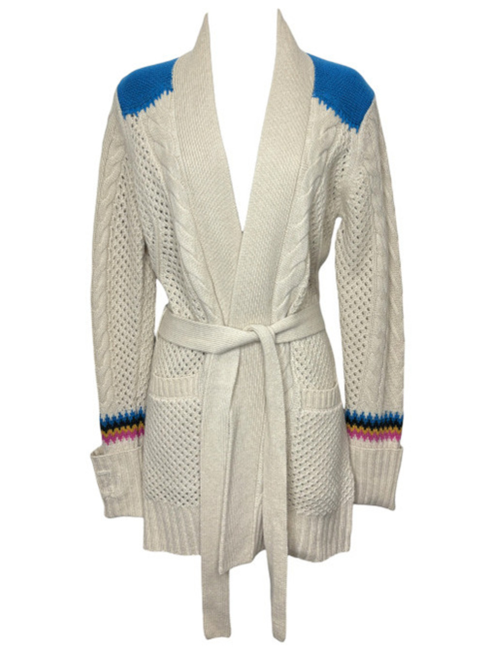 Zadig & Voltaire "Joy" Multi Stitch Long Cardigan